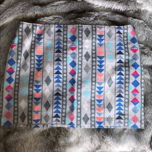 Geometric Print Skirt